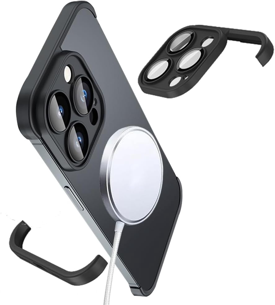 NEOFDC for iPhone 15 Pro Max Bumper Case Camera Lens Protector, No Back ...