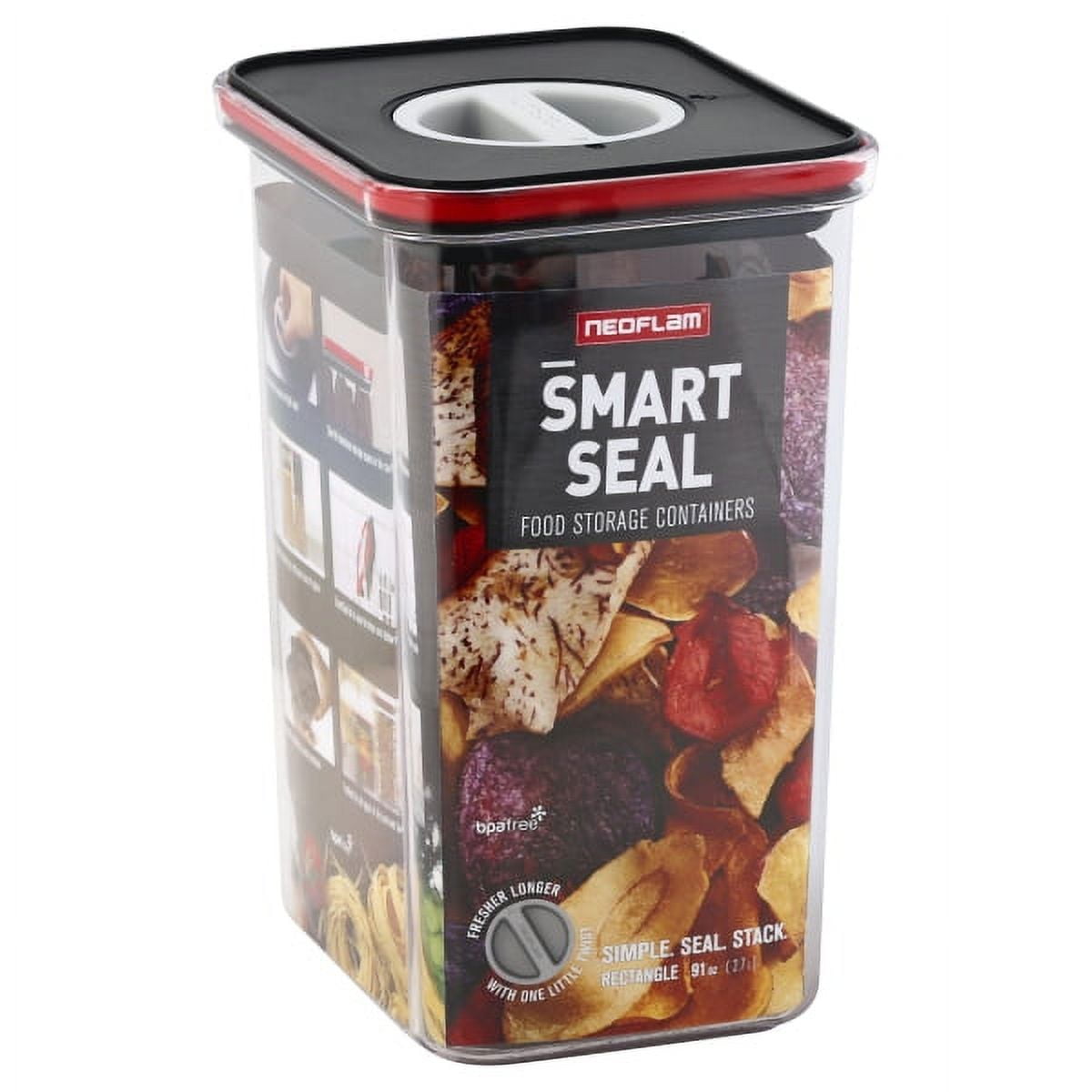 3 Set, Neoflam Airtight Rectangular Smart Seal Food Storage Containers, BPA  free