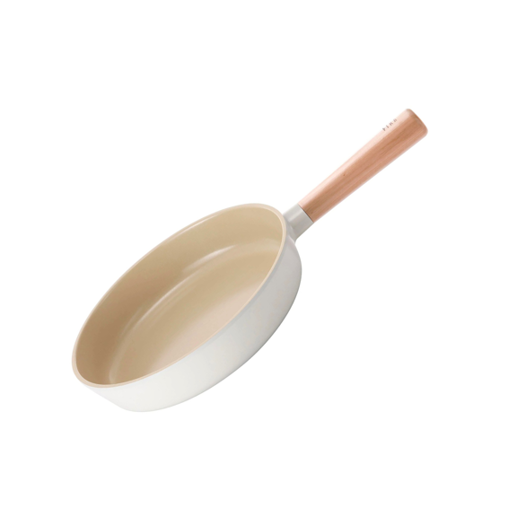 NEOFLAM FIKA 9.5" (24cm) Frying Pan for Stovetops and Induction |  Wooden Handle | Made in Korea