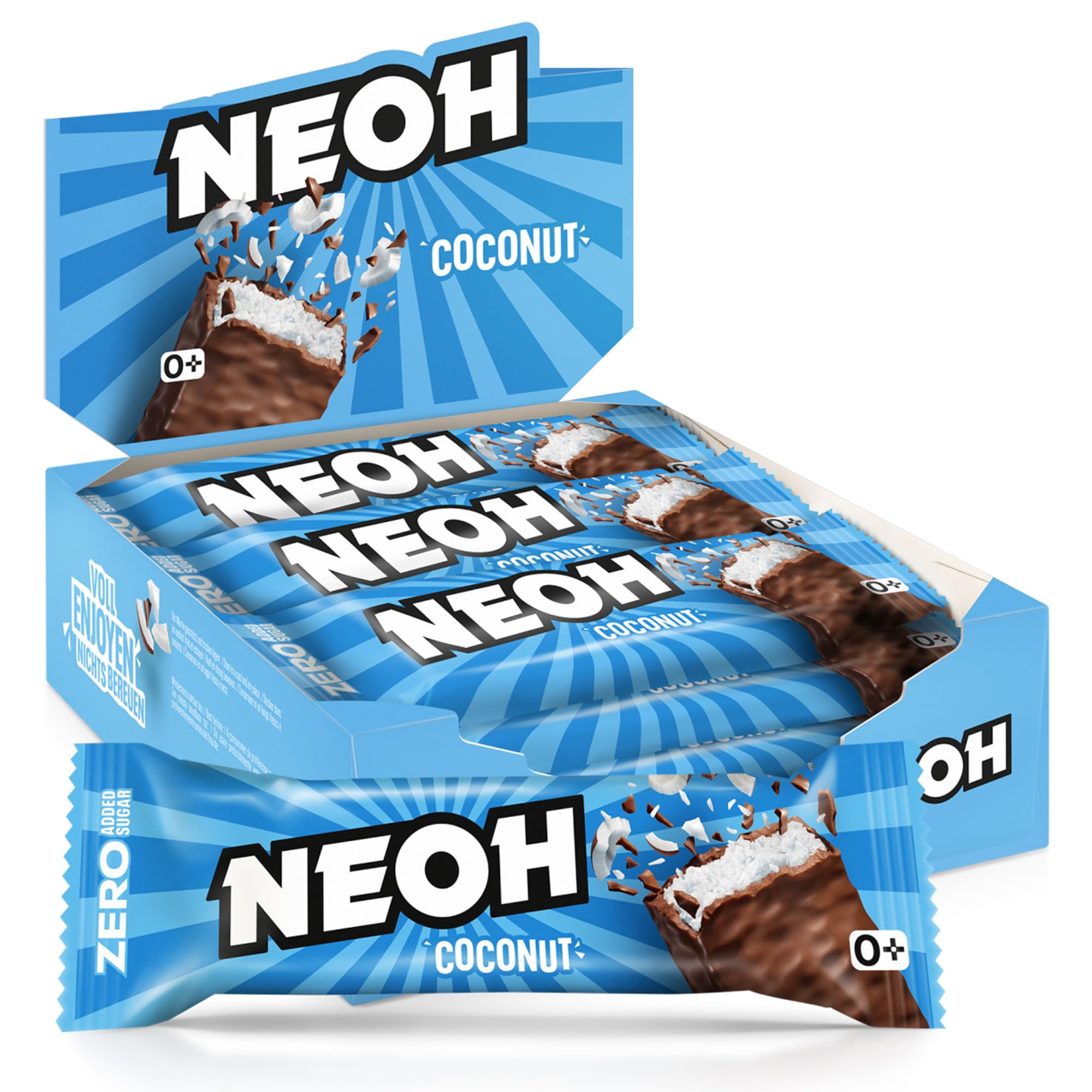 NEOH Low Carb Milchschokolade - Nur 1g Zucker & 105 Kcal Pro Riegel