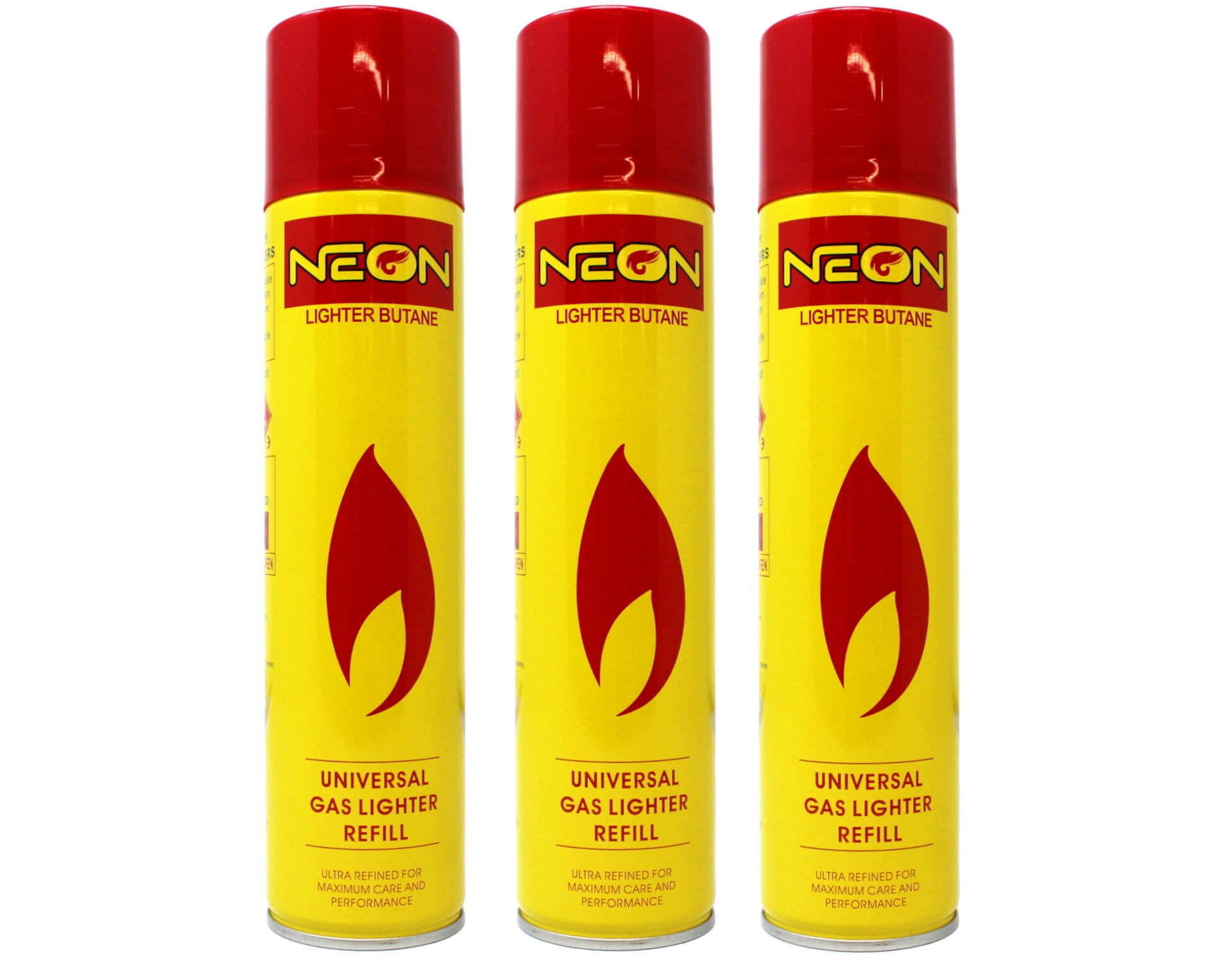 Neon Lighter Gas Refill Butane Fuel Fluid Lighter Ultra Refined Butane 300ml 10.14 Oz (Pack of 3 Cans)
