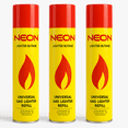thumbnail image 1 of NEON Butane Gas Refill – 3 Pack – 10.14 oz Cans – Ultra Refined Universal Lighter Fuel – 5 Adapter Tips – High-Performance Yellow Canisters, 1 of 5