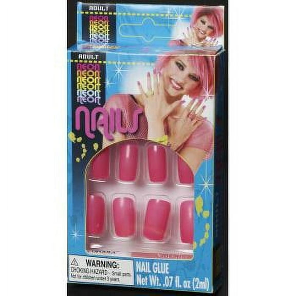 NEON FINGER NAILS-PINK