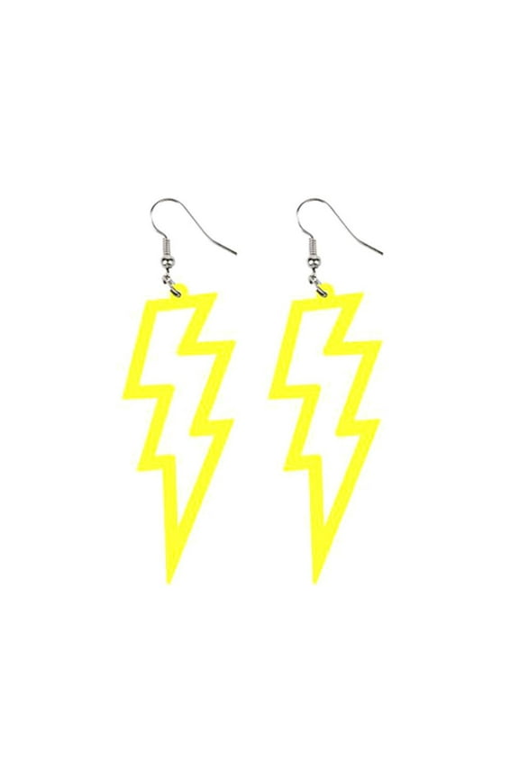 NEON Flash Earrings Funky Kitsch 80s90s Punk Rock Bolt Gifts NEW retro V29C
