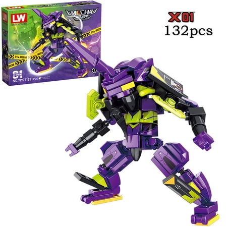 NEON GENESIS Evangelion EVA-01 Anime Figures Assembly Model Collectible Building Blocks Moc Robot Kits Models Toys Birthday Gift
