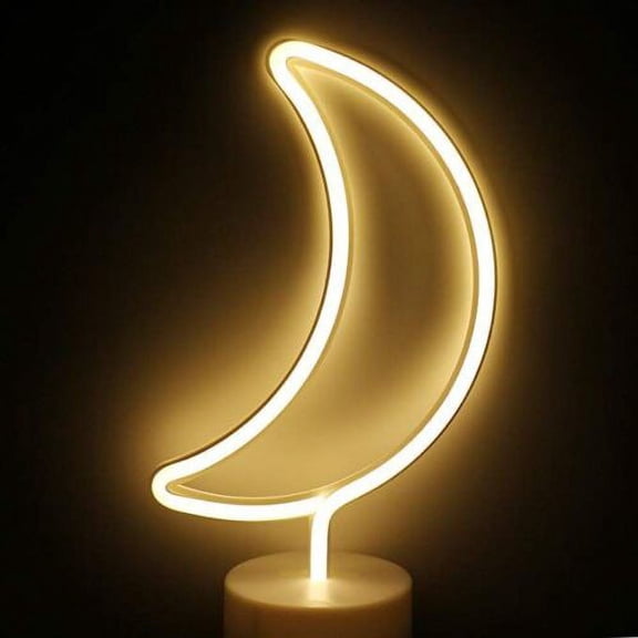 NEON HALF MOON LAMP GREAT FOR ANY ROOM DECORATIVE NIGHT LIGHT DECOR