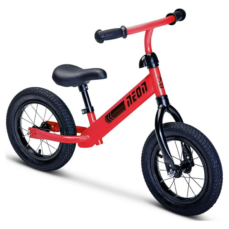 NEON Kids Balance Bike 12 Red No Pedal Age 3 to 5 years Unisex Walmart