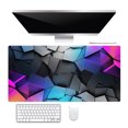 thumbnail image 1 of NEONWE 3D Geometry Gaming Mouse Pad Colorful Neon Honeycomb Modern Large Desktop Mouse Pad with Stitched Edges Non-Slip Rubber for Work Game Office Home, 3mm Thick, 31.5 X 15.75 Inch, 1 of 6