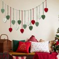 thumbnail image 1 of NEONWE Christmas Large Macrame Wall Hanging, Boho Handmade Woven Leaf Tassel Tapestry Chic Home Decor for Living Room Bedroom Nursery,47.24x29.53 Inch(Red Green White), 1 of 10