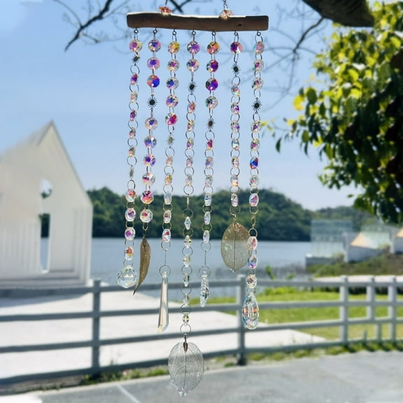 NEONWE Crystal Suncatcher Hanging Glass Prism Garden Sun Catchers Rainbow Maker Indoor Window Home Wall Art Ornament