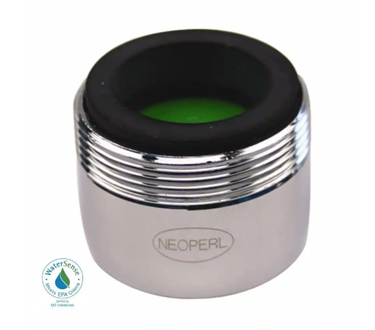 Chrome Brass Dual-Thread Water-Saving Faucet Aerators 6-Pack