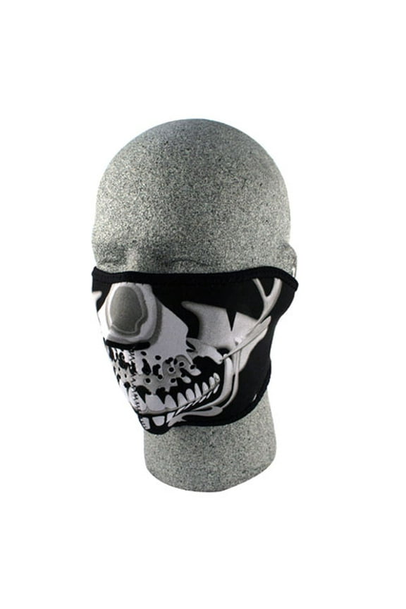 NEOPRENE 1/2 FACE MASK, CHROMESKULL