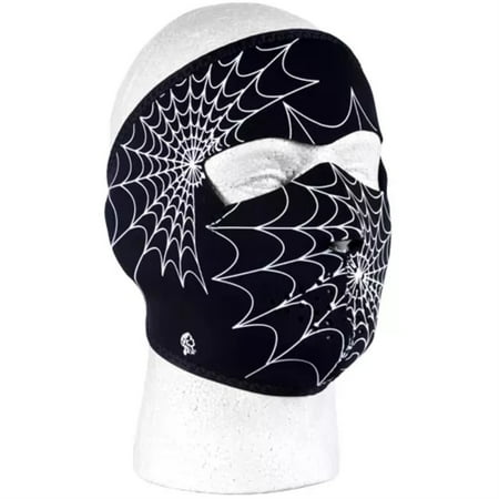 NEOPRENE FACE MASK, GLOW IN THE DARK SPIDERWEB