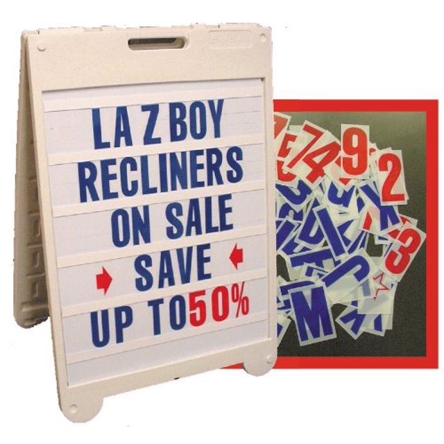 NEOPlex 25" x 36" PolyPlastic Sidewalk Sandwich Board Aframe Sign w