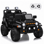 NEORIVER 12V Kids Electric Ride On Car, Ride On Toy Vehicle with Dual 35W Motors, 3 Speed Modes, Bluetooth, USB, LED Lights & Horn