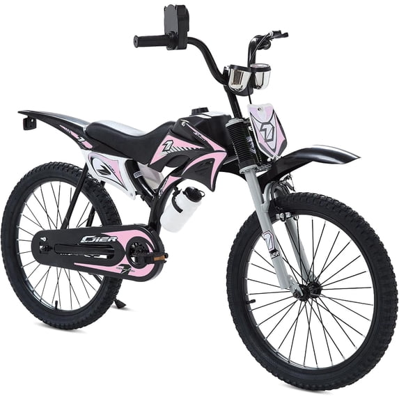 NEORIVER 20 Inch Motocross Style Kids Bike – Kickstand, Roaring Sound Maker, Number Plate & Dashboard Included – Easy Assembly – Ages 3-12 Boys Girls