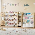 thumbnail image 1 of NEORIVER 4-in-1 Toy Storage Organizer for Kids – 12 Bins & 6 Shelves, Bookshelf and Toy Book Storage for Playroom, Bedroom, Nursery, 1 of 8