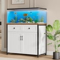 thumbnail image 1 of NEORIVER 40-50 Gallon Aquarium Stand with Power Outlets, Cabinet for Fish Tank Accessories Storage, Heavy Duty Metal Fish Tank Stand Suitable for Turtle Tank, Reptile Terrarium, 660LBS Capacity, 1 of 7