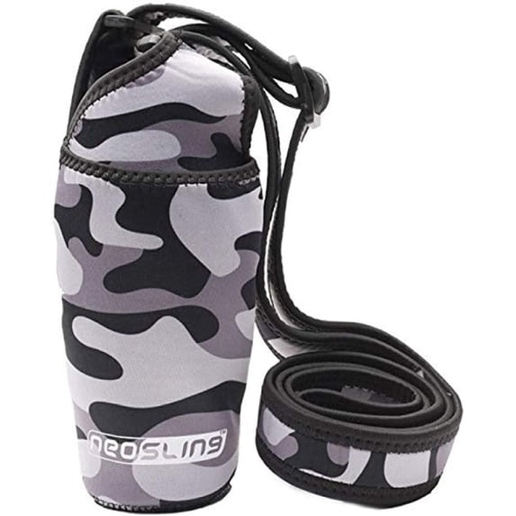 NEOSLING H2O4K9 Neoprene Deluxe Bottle Carrier with Front Pocket Camouflage