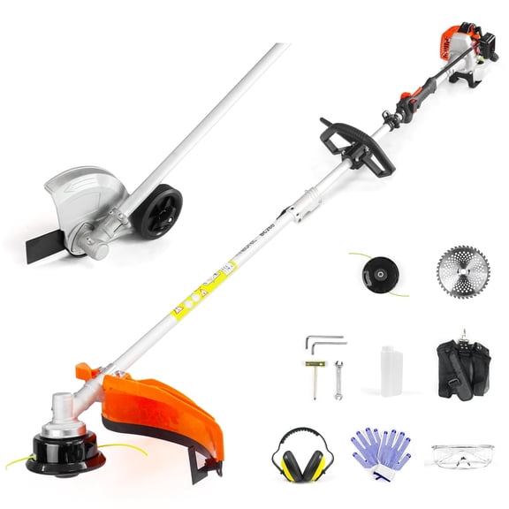 NEOTEC 26cc 3 in 1 Weed Eater/Wacker Gas Powered 17" Gas String Trimmer Edger Brush Cutter Light Weight 2-Cycle Gas Trimmer Yard Care Tools Rubber Handle & Shoulder Strap Included
