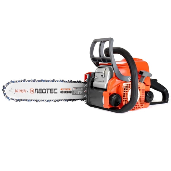 NEOTEC 31.8cc Gas Chainsaw,14 Inch Gasoline Powered Chain Saw 2-Stroke Gas Chainsaws,Durable Portable Chain Saw for Wood Cutting,Tree Pruning and Firewood Preparation NS832