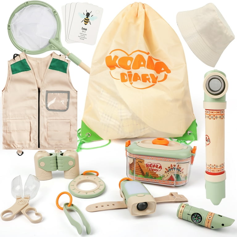 NEOWEEK Bug Catcher Kit for Kids 3 4 5 6 Years Old, 14 Pcs Outdoor  Exploration Kit with Binoculars, Butterfly Net, Birthday Gift Boys Girls 