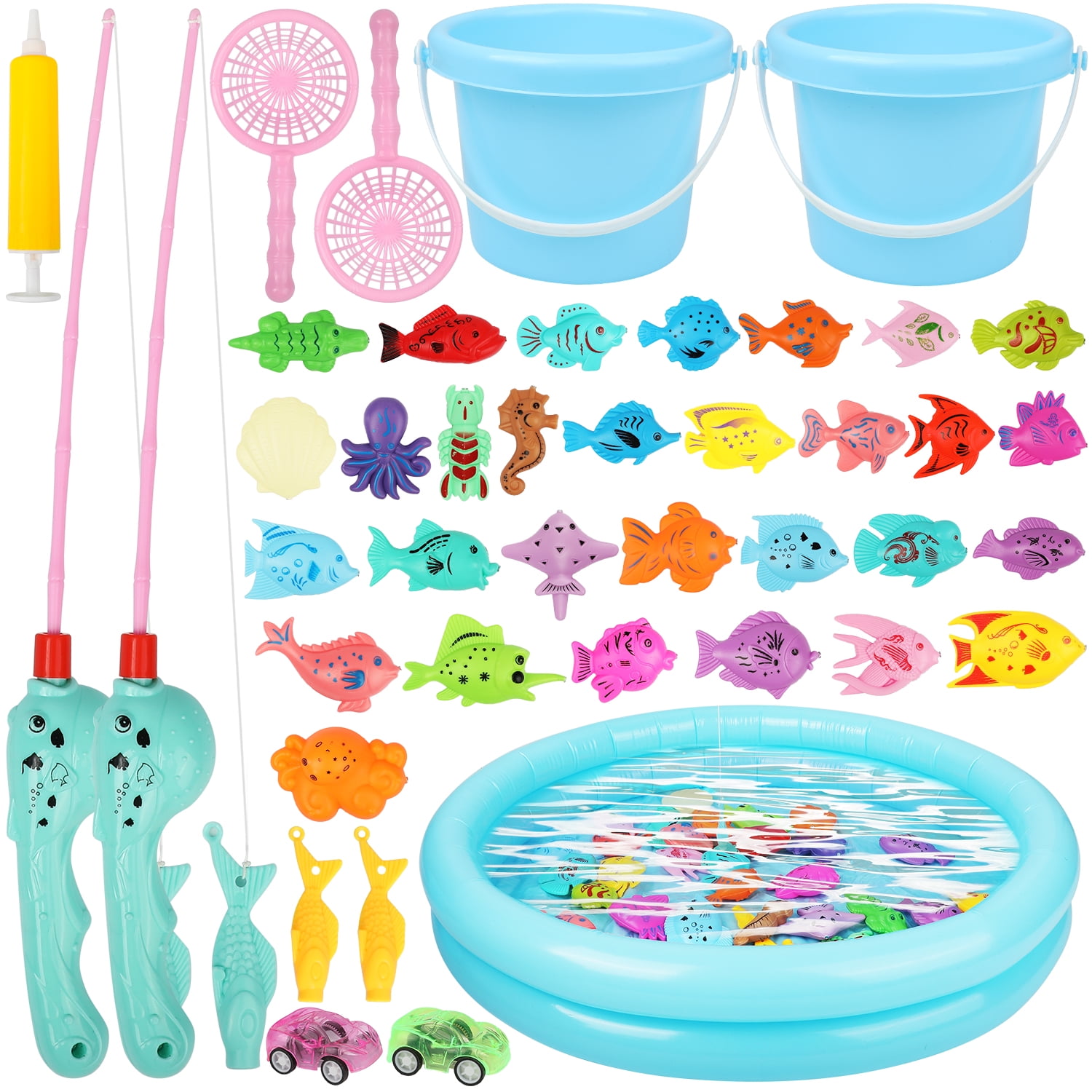 NEOWEEK Fishing Game for Kids 35 Years Old, 38 Pcs Fishing