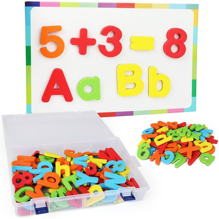 NEOWEEK Magnetic Letters and Numbers Kit with Magnet Board