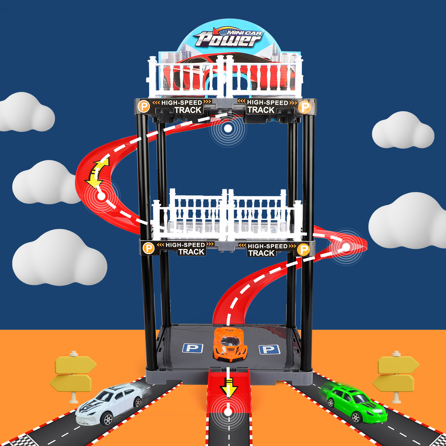 NEOWEEK Toddlers Car Toys for 3 4 5 Years Old Boys, Race Ramp Toys with