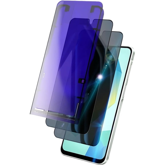 NEOYFC for [2+1 Pack Privacy Screen Protector+Instant paste warehouse for Samsung Galaxy A16 5G|Anti-Spy Tempered Glass with Fingerprint Unlock Support, Anti-Scratch, 9H Hardness & Easy Installation