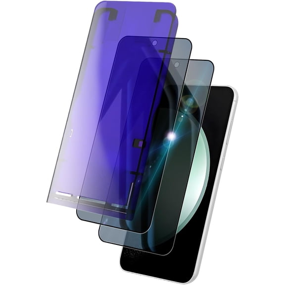 NEOYFC for [2+1 Pack Privacy Screen Protector+Instant paste warehouse for Samsung Galaxy S23 FE|Anti-Spy Tempered Glass, Anti-Scratch, 9H Hardness & Easy Installation