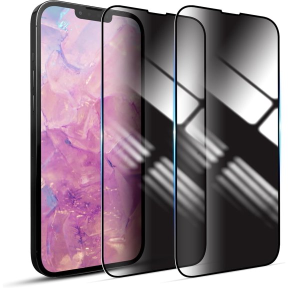 NEOYFC for [2 Pack Privacy Screen Protector for Honor X7c 4G Tempered Glass Film, Anti Spy Anti-Scratch Gloss Finish Scratch Resistant High Sensitivity, Black