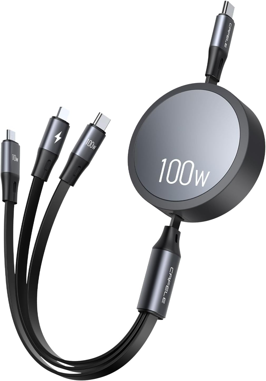 NEOYFC  for  2025 Upgraded 100W Multi Charging Cable, Retractable USB C 3 in 1 Charging Cable with Type C/L/Micro, 5A Fast Charger Cord for Phone 16 15 14, Galaxy S23/S24/S25, MBook, Pad, Multiple