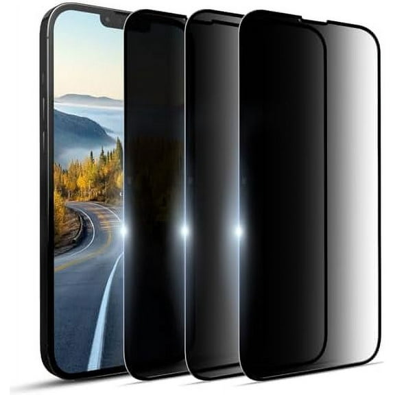NEOYFC for [3 Pack Privacy Screen Protector for Honor X8b Tempered Glass Film, Anti Spy Anti-Scratch Gloss Finish Scratch Resistant High Sensitivity, Black