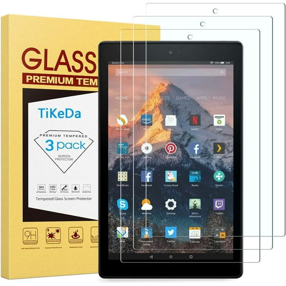 NEOYFC  (3 Pack) Screen Protector for Amazon Fire HD 10 2019 Tablet 10.1 inch (9th and 7th Generation, 2019 and 2017 Release) Tempered Glass Screen Protector Not fit Fire HD 10 2021 Version