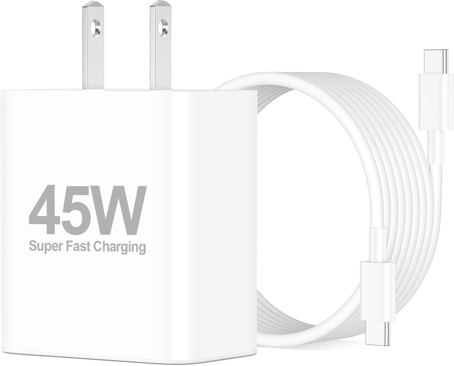 NEOYFC 45W USB C Fast Charger for Google Pixel 10/10 Pro/10 Pro XL/10 Pro Fold/9/9 Pro XL/8/8a/8 Pro/7/7a/6/5/4 XL, 45W Type C Super Fast Charger Block with 10FT Long USB C Cable for Galaxy