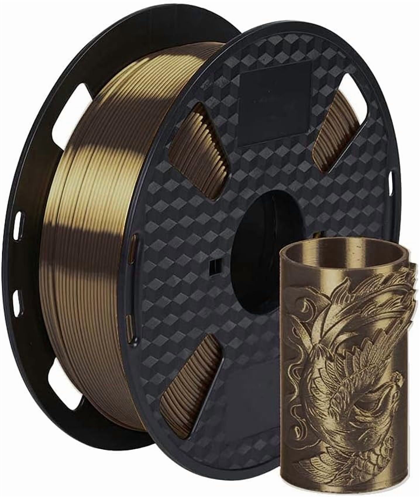 NEOYFC   Brown PLA Filament 1.75 mm 3D Printing Filament 1KG 2.2LBS Spool Shine Silky Shiny Metallic Metal PLA 3D Printer Material CC3D Silk PLA