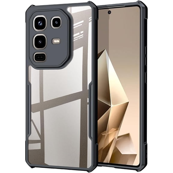 NEOYFC for Case Compatible with Infinix Note 50 Pro 4G/Note 50 4G, [Droproof] [Sweat-Proof] [Fingerprint-Proof] Shockproof Protective Phone Case,Black