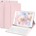 thumbnail image 1 of NEOYFC for  Case for iPad 9th/8th/7th Generation (10.2 Inch, 2021/2020/2019) with Pencil Holder, Magnetic Detachable Bluetooth Keyboard, Folio Multi-Angle Stand Cover-Thin & Light, Pink, 1 of 8