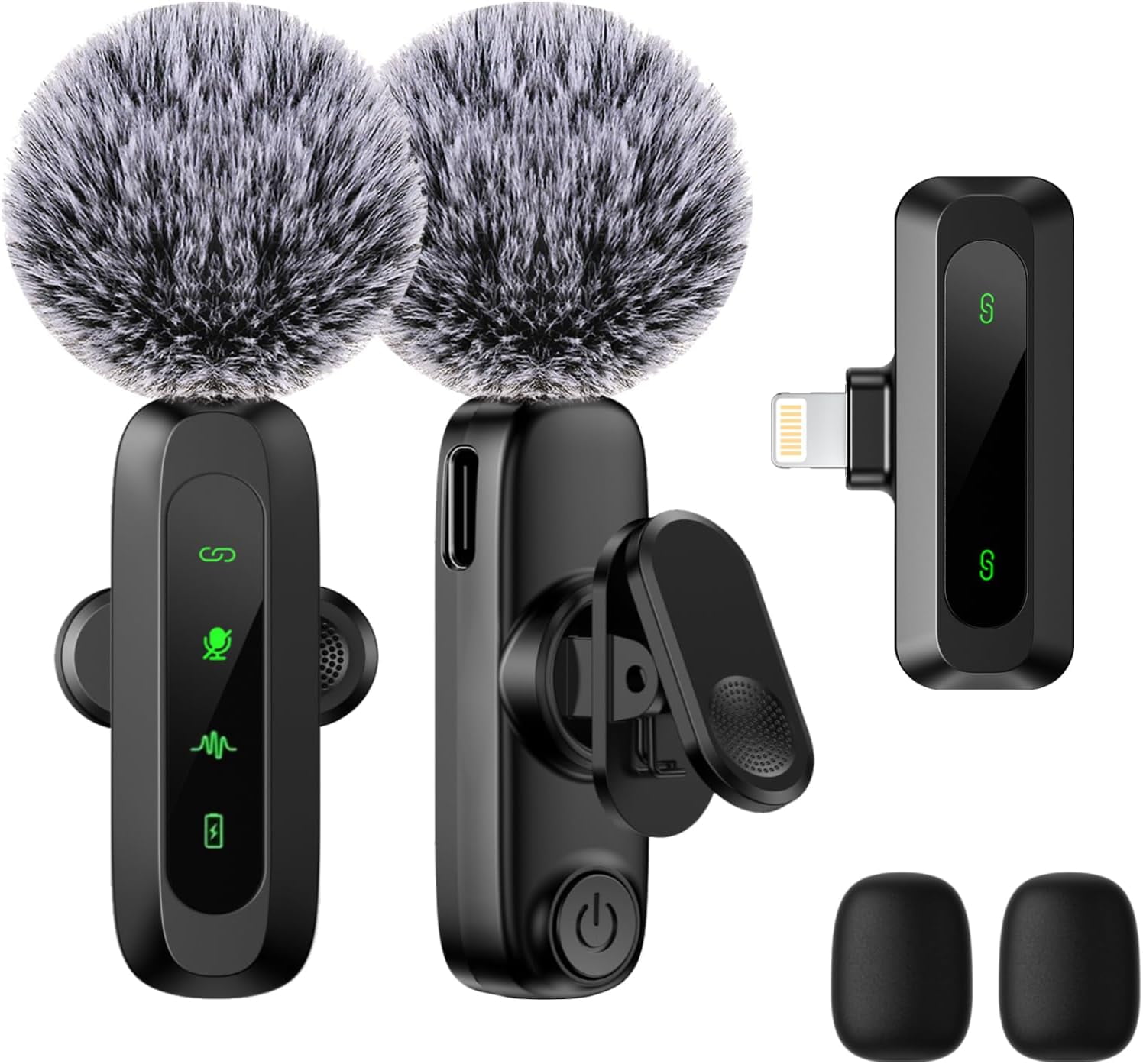 NEOYFC for Lavalier Microphone for iPhone 5-14 / iPad - Professional Noise Reduction Wireless Microphone, Lightning Lapel Mini Microphones for Tiktok, YouTube, Vlog, Recording, Live Streaming