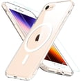 thumbnail image 1 of NEOYFC for Magnetic Case for iPhone SE 2022/SE 2020/8/7 Case, with Tempered Glass Screen Protector, [Compatible with MagSafe], Military Drop Shockproof Cover for iPhone SE 3/SE 2/8/7 4.7 inch,Clear, 1 of 7