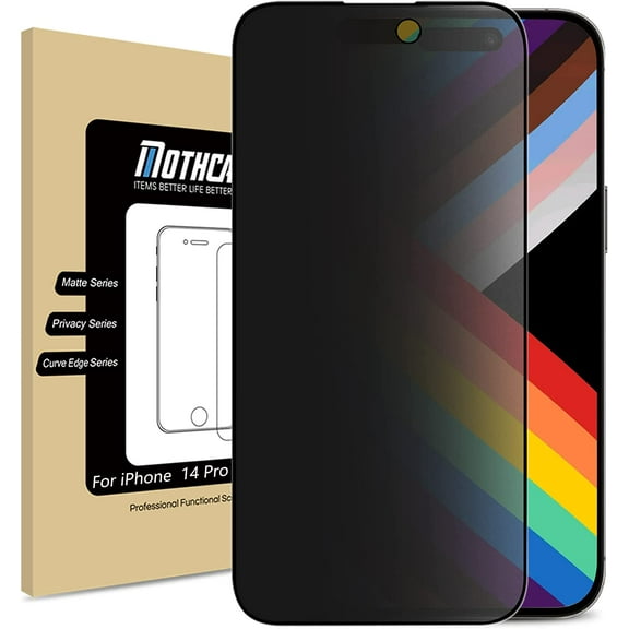 NEOYFC for Matte Privacy Screen Protector for iPhone 14 Pro 6.1-inch 2022 with Alignment Sticker, Anti-Spy Anti-Glare Full Coverage Tempered Glass Anti-Fingerprint Smooth Film, Easy to Install