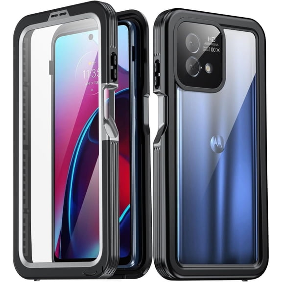 NEOYFC for Moto G Stylus 2023 5G Waterproof Case,[IP68 Waterproof][Military-Grade Drop Protection] Case Shockproof Dustproof Heavy Duty Full Body Protective Case for Moto G Stylus 2023 5G Black