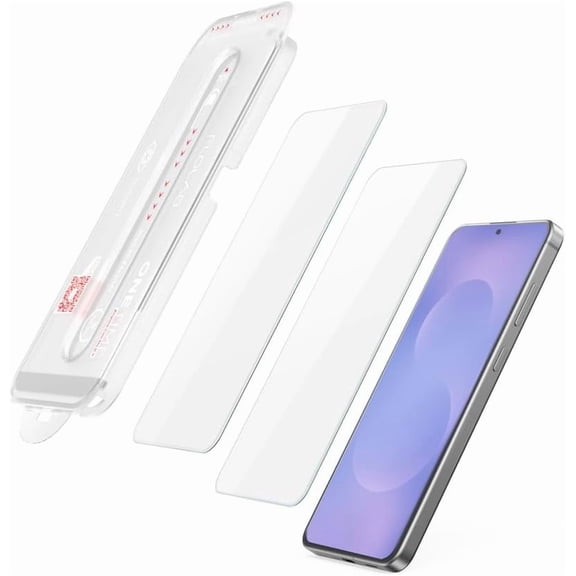 NEOYFC NanoArmour for Samsung Galaxy S25 Edge Case Friendly Screen Protector Tempered Glass 2 Pack, Fingerprint ID Compatible, Durable, Dust Free, Easy to Install