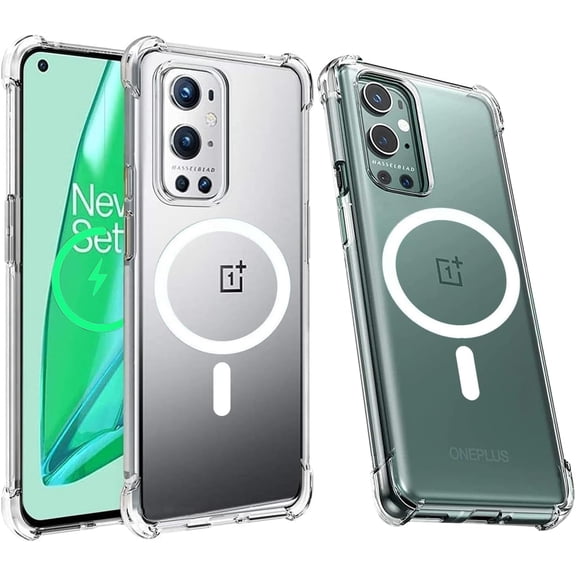 NEOYFC for  One Plus 9 Pro Clear Case, Compatible with MagSafe, Military-Grade Protection, Non-Yellowing, Scratch-Resistant Back, Magnetic Phone Case, Slim Fit Full Body Shockproof Case (Clear)