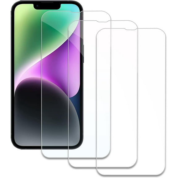 NEOYFC for Protector for iPhone 14, Tempered Glass Film, Ultra HD 9H Hardness Case Friendly Anti Scratch Bubble Free Ultra Resistant Oil-Resistant Shatter Protection, 3-Pack