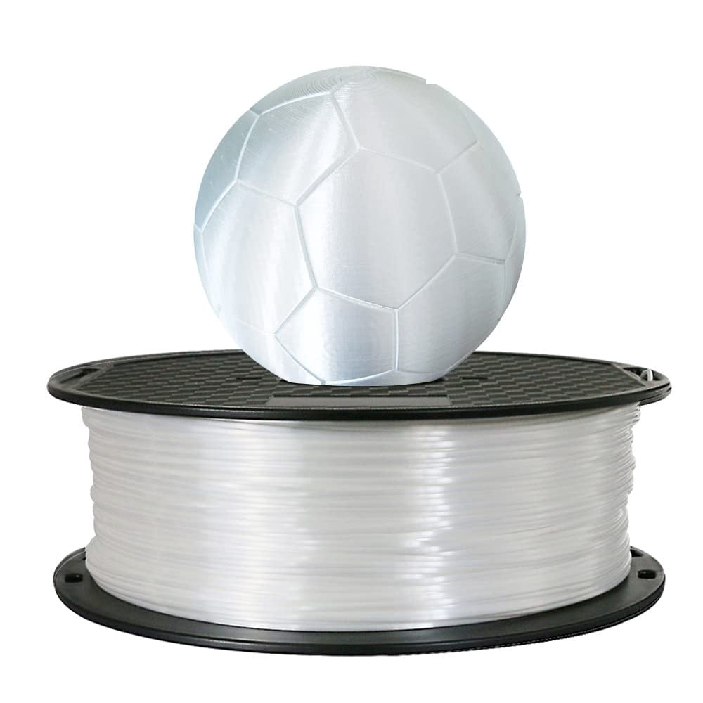 NEOYFC for Silk Pearl White PLA Filament 1.75 mm 1KG 3D Printer Consumables 2.2LBS Spool Fit Most FDM Printer Silky Shiny Metallic PLA 3D Printing Material Silk White Color