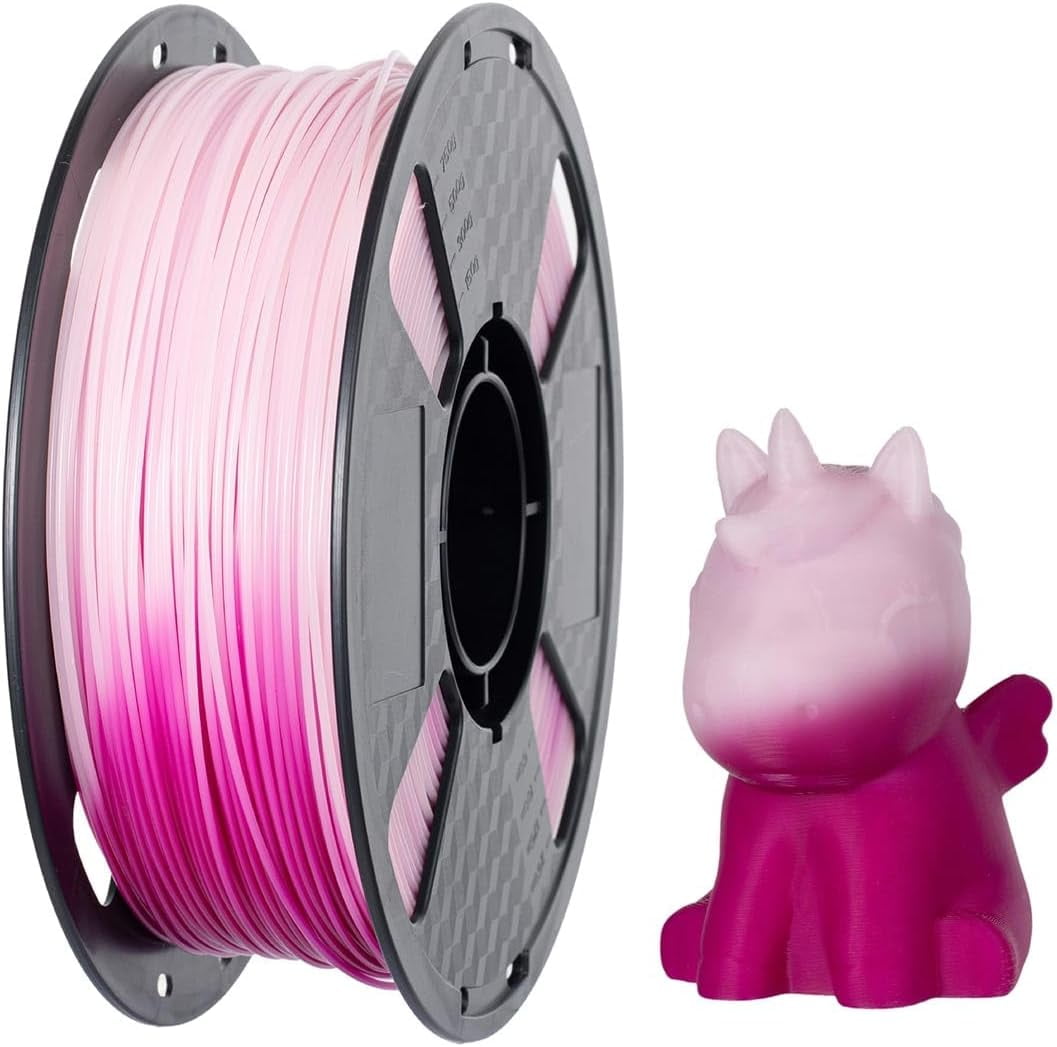 NEOYFC  Temperature Color Changing PLA Filament 1.75mm 1KG 3D Printer Filament Rose Red to White
