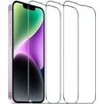 thumbnail image 1 of NEOYFC fo 3 Pack for iPhone 14 foriPhone 13 Proforfo'r 13 Screen Protector Tempered Glass, [Military Grade Shatterproof] HD Clear Film Case Friendly Screen Protector for iPhone 14 iPhone 13 Pro, 1 of 5
