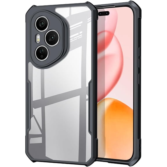 NEOYFC for Case Compatible with Honor 400 Pro, [Droproof] [Sweat-Proof] [Fingerprint-Proof] Shockproof Protective Phone Case Fits Honor 400 Pro,Black